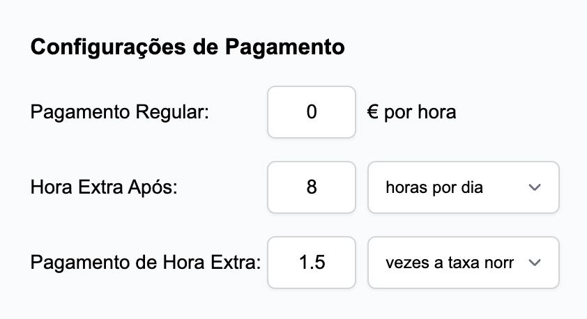 Pay Rate Options